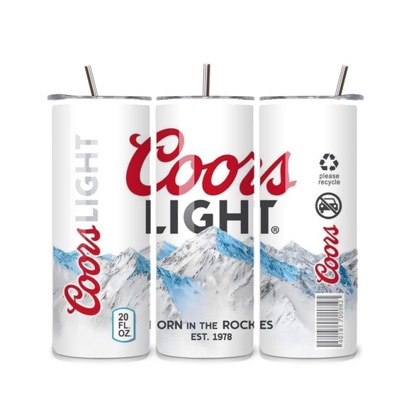 Handmade Other - Coors Light 20oz Stainless Steel Tumbler